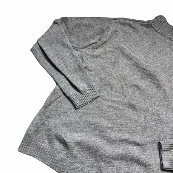 Chaps Men’s Gray Quarter Zip Long Sleeve Pullover - Picture 7 of 9